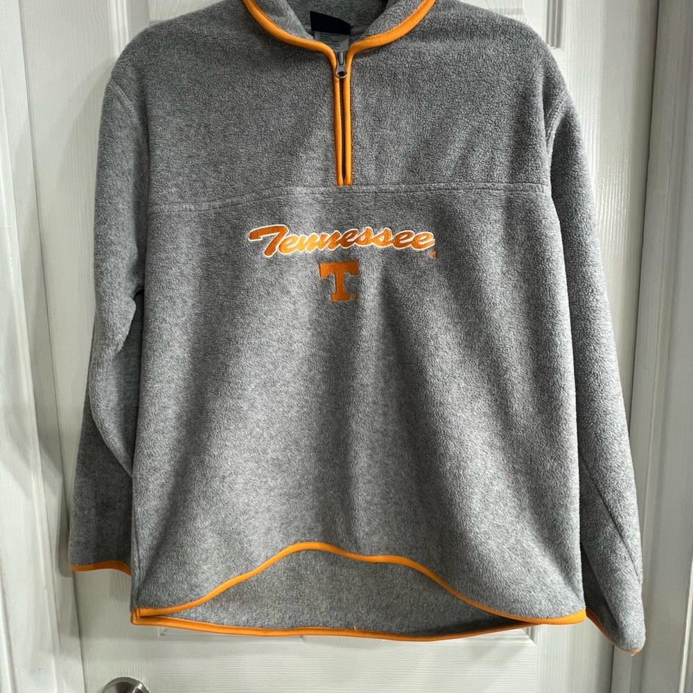 Tennessee Women's Gray and Orange Zip-Up Sweater